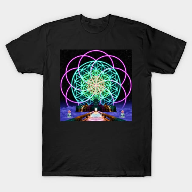 Sacred Geometry - Flower of Life - Road to Awe T-Shirt by Sacred Geometry Art